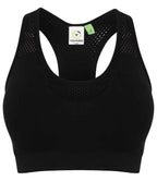 Tombo Ladies Seamless Crop Top | Black
