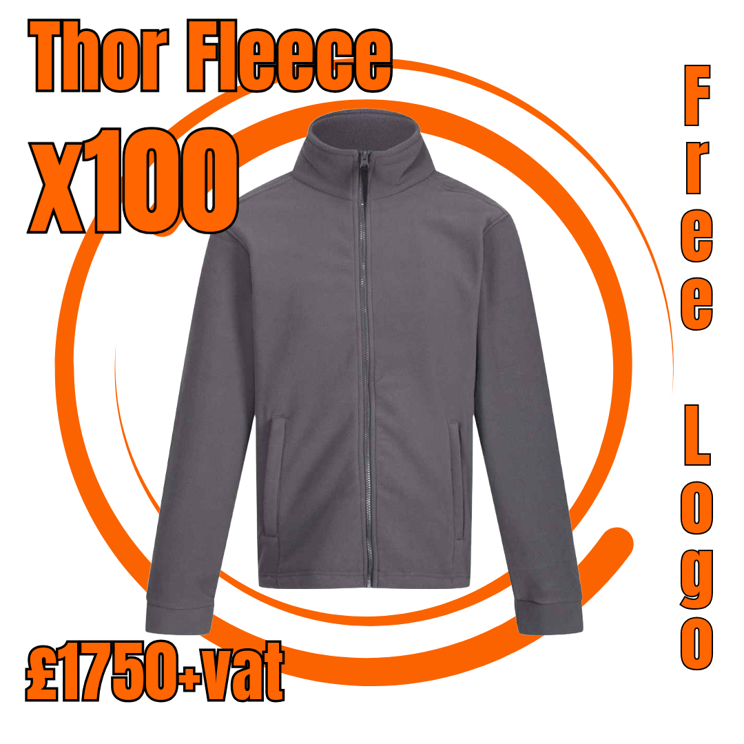 100x Thor Fleece package including embroidered logo