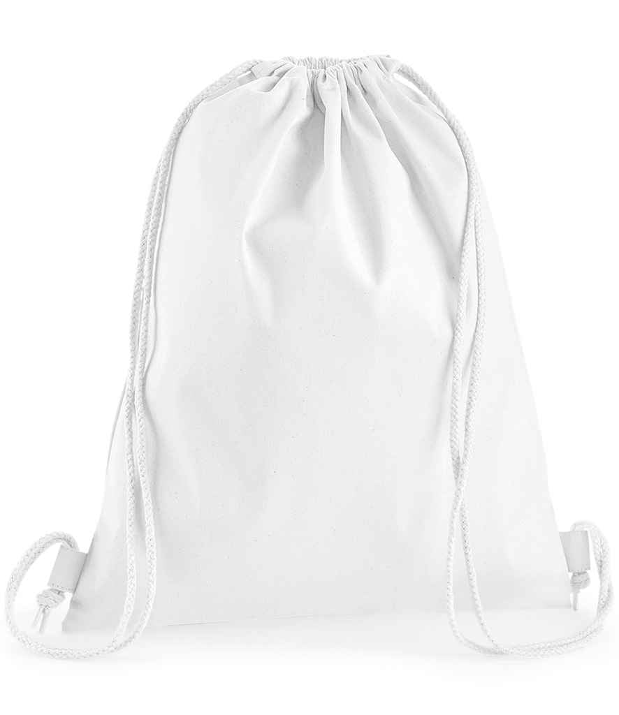 Westford Mill Premium Cotton Gymsac | White