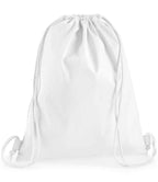 Westford Mill Premium Cotton Gymsac | White