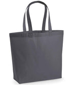 Westford Mill Premium Cotton Maxi Tote Bag | Graphite Grey