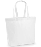 Westford Mill Premium Cotton Maxi Tote Bag | White