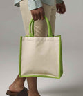 Westford Mill Printers Midi Jute Tote Bag | Apple Green