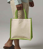Westford Mill Printers Midi Jute Tote Bag | Apple Green