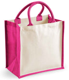 Westford Mill Printers Midi Jute Tote Bag | Fuchsia