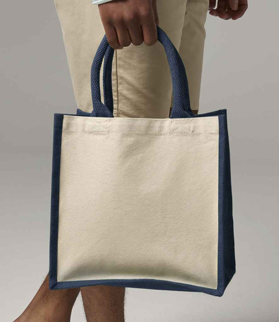 Westford Mill Printers Midi Jute Tote Bag | Navy