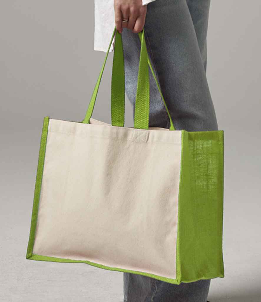 Westford Mill Printers Jute Classic Shopper | Apple Green