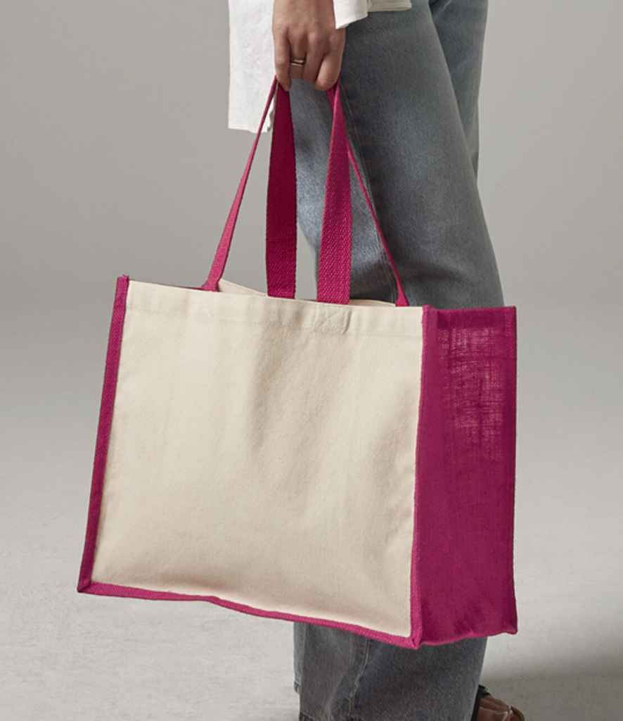 Westford Mill Printers Jute Classic Shopper | Fuchsia