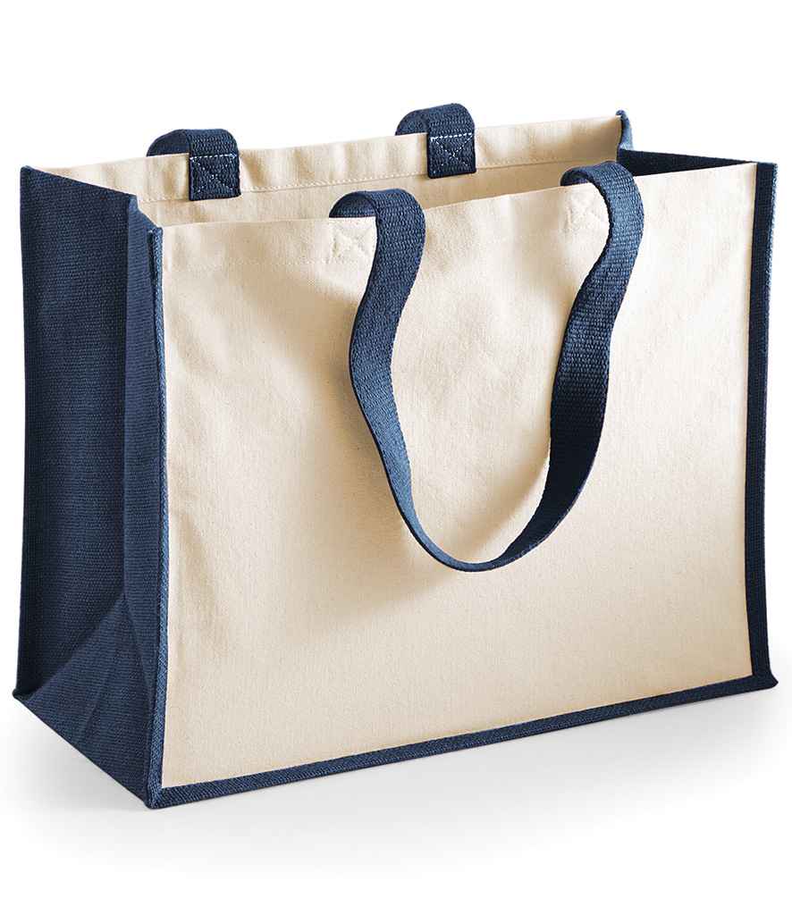 Westford Mill Printers Jute Classic Shopper | Navy