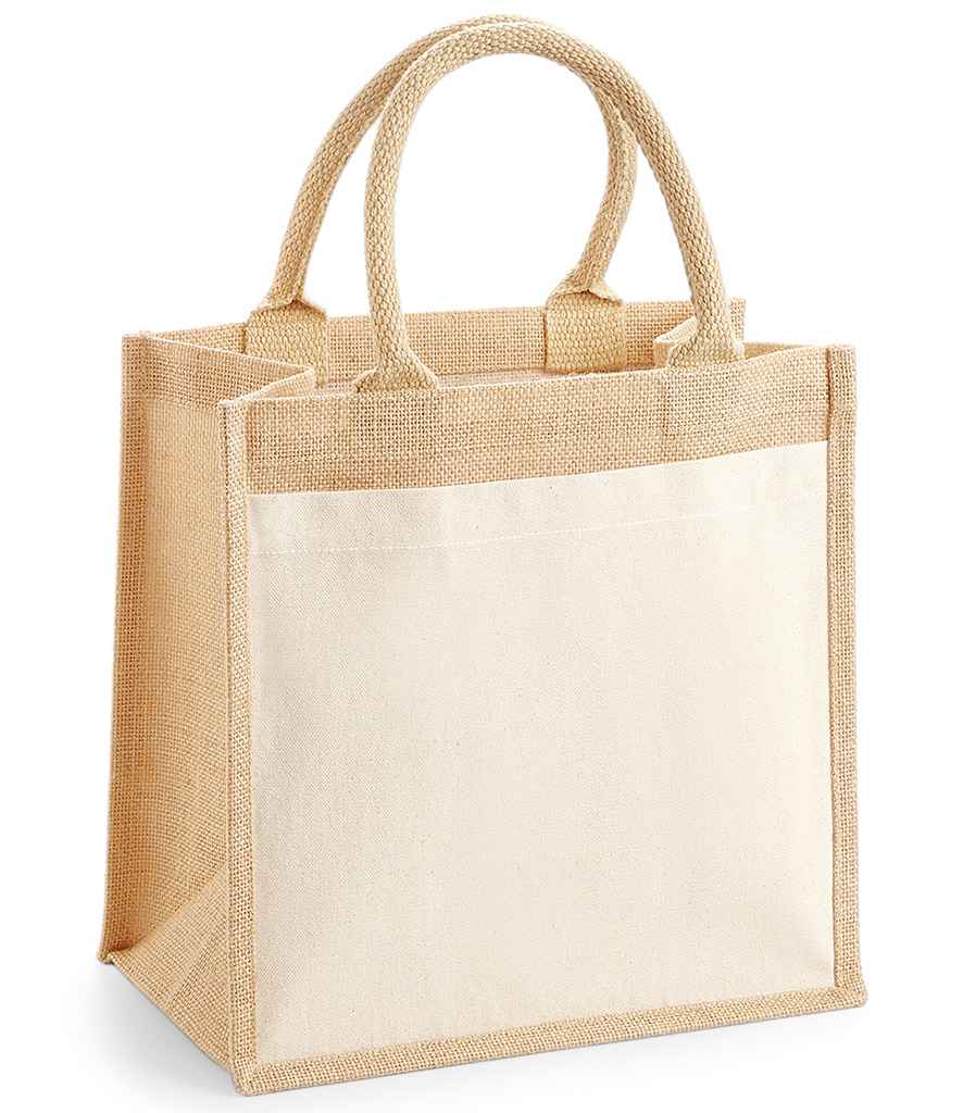 Westford Mill Pocket Jute Midi Tote Bag | Natural