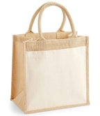 Westford Mill Pocket Jute Midi Tote Bag | Natural