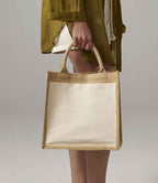 Westford Mill Pocket Jute Midi Tote Bag | Natural