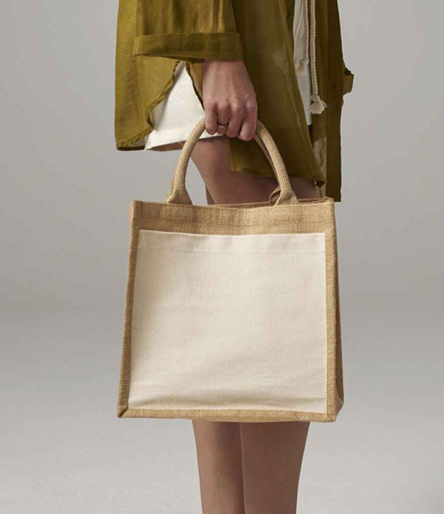 Westford Mill Pocket Jute Midi Tote Bag | Natural
