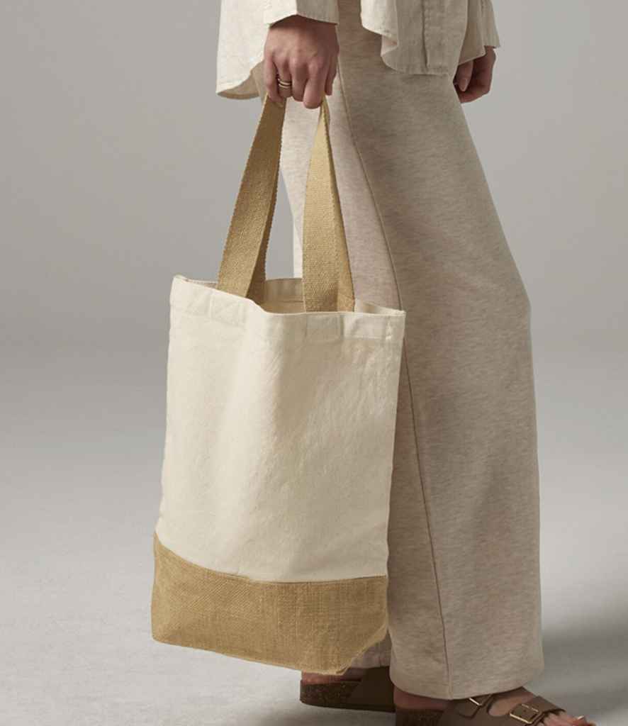 Westford Mill Jute Base Canvas Shopper | Natural