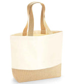 Westford Mill Jute Base Canvas Tote Bag | Natural