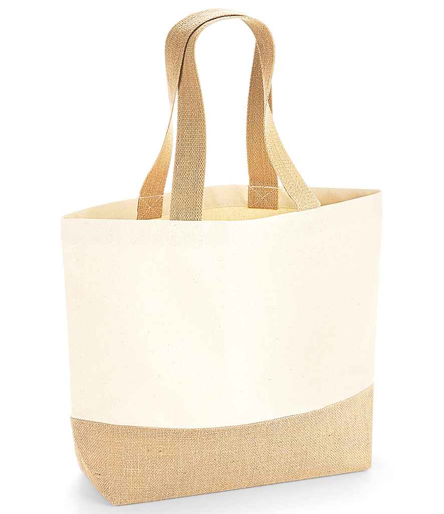 Westford Mill Jute Base Canvas Tote Bag | Natural