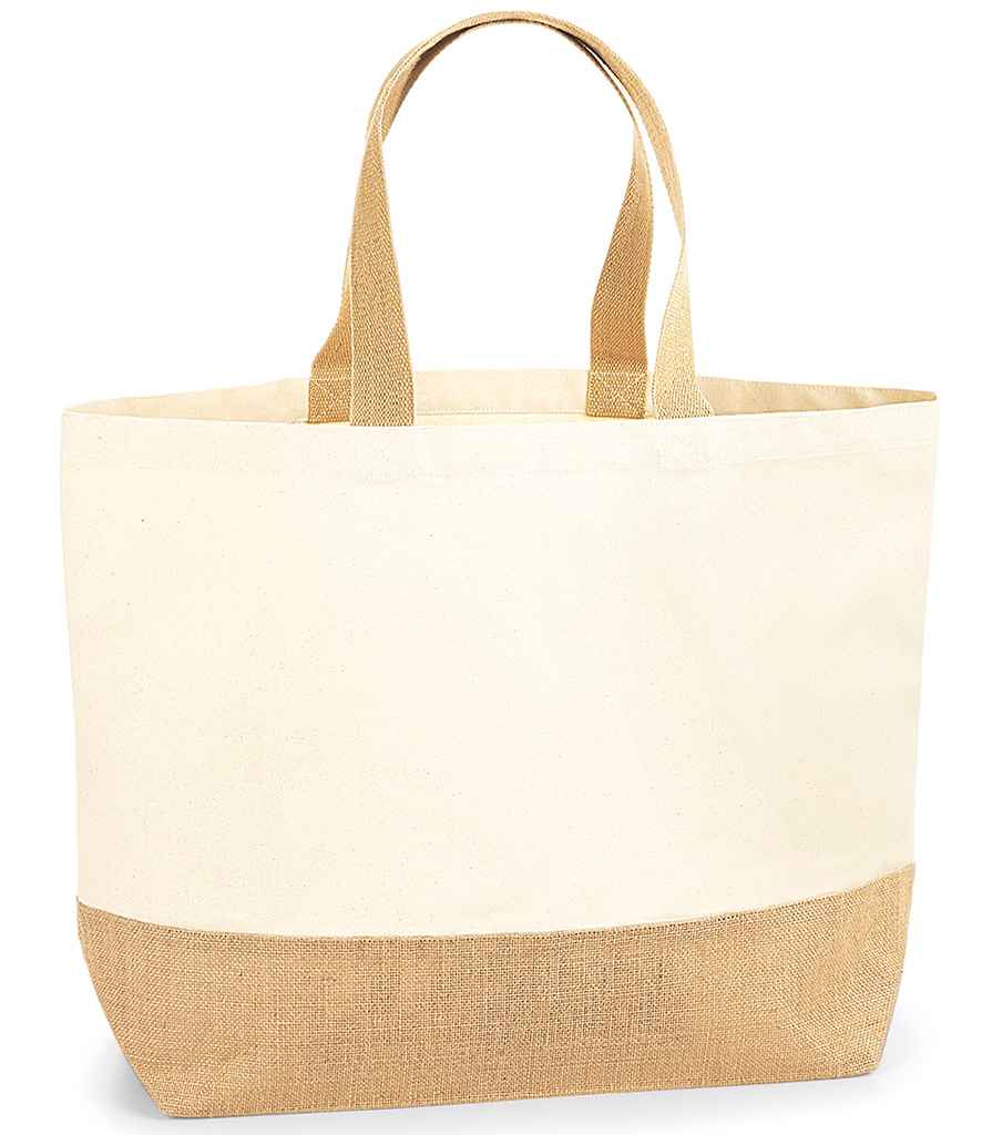 Westford Mill Jute Base Canvas Tote XL Bag | Natural