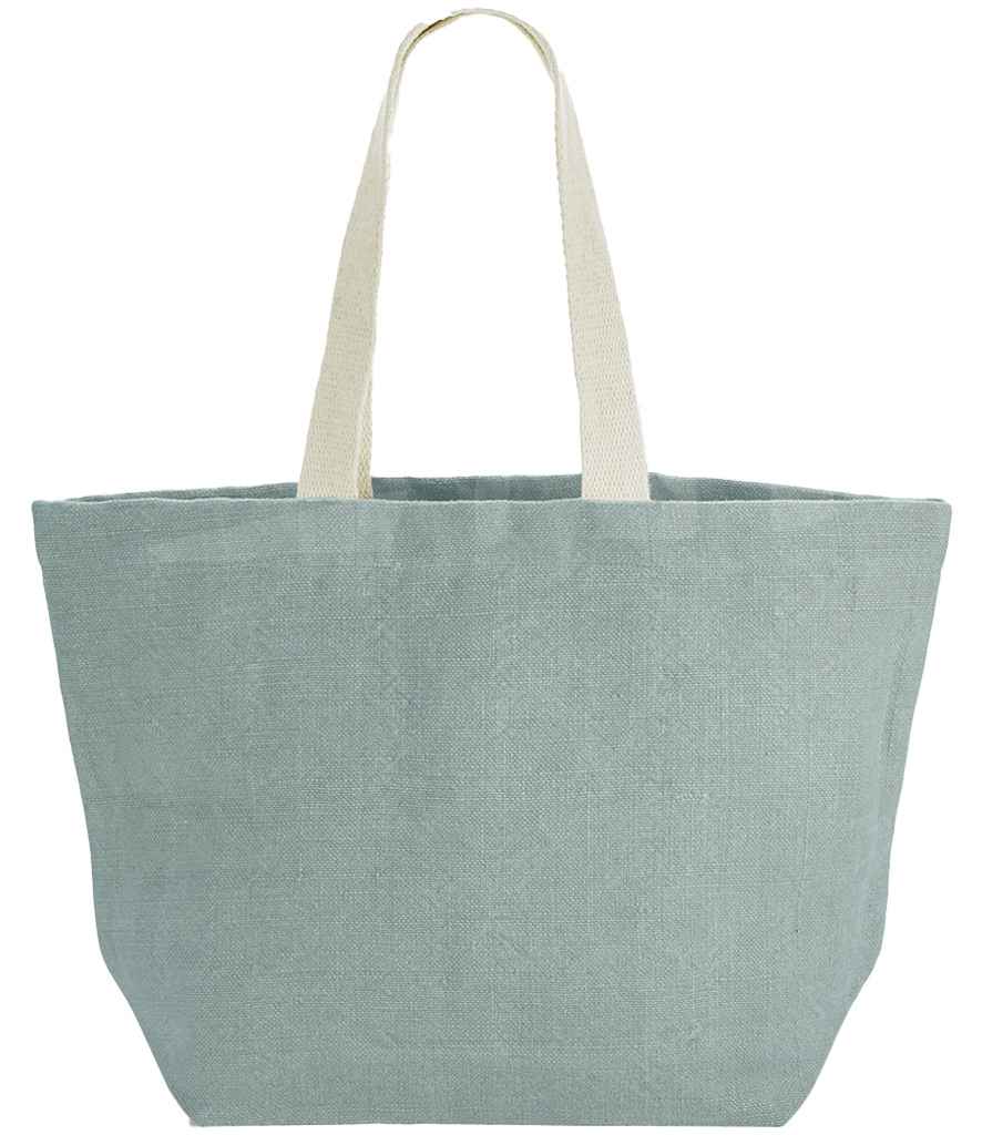 Westford Mill Soft Washed Jute Beach Bag | Duck Egg Blue