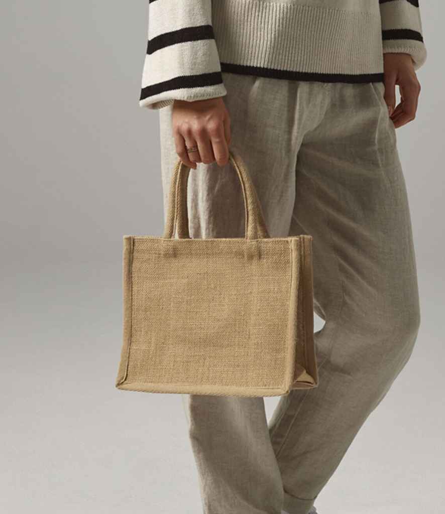 Westford Mill Natural Starched Jute Mini Gift Bag | Natural