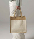 Westford Mill Cotton Pocket Natural Starched Jute Midi Tote Bag | Natural