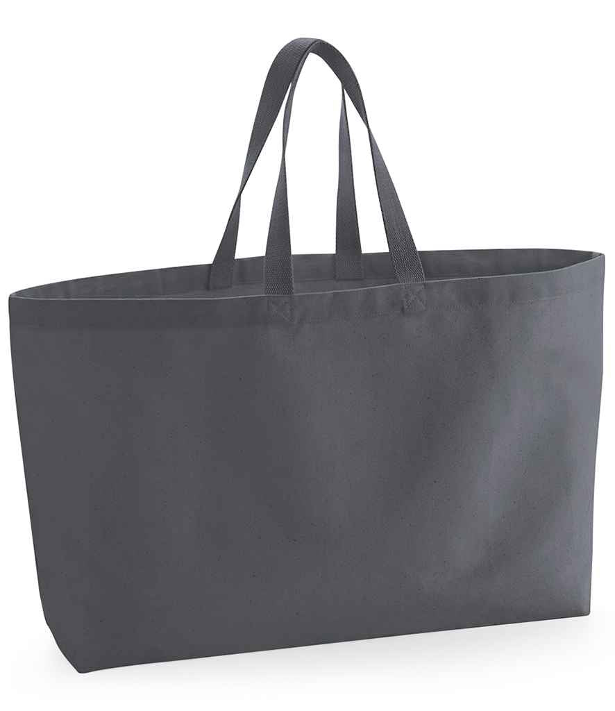 Westford Mill Oversized Canvas Tote Bag | Graphite Grey