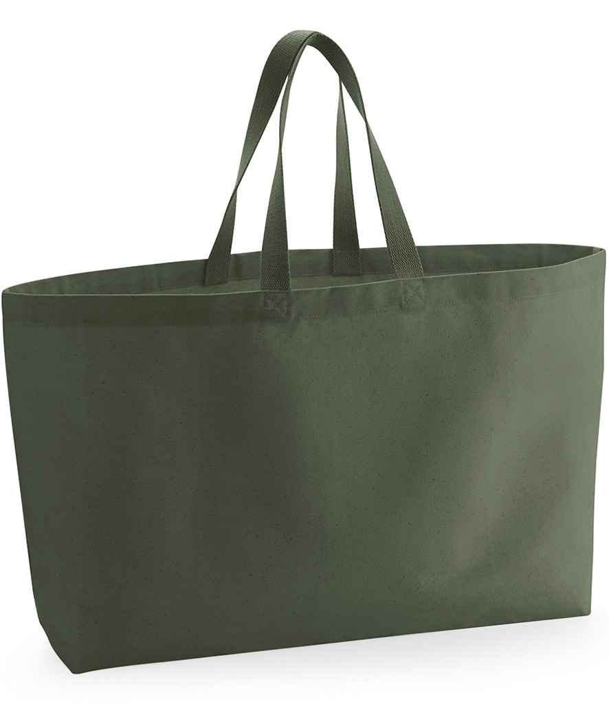 Westford Mill Oversized Canvas Tote Bag | Olive Green