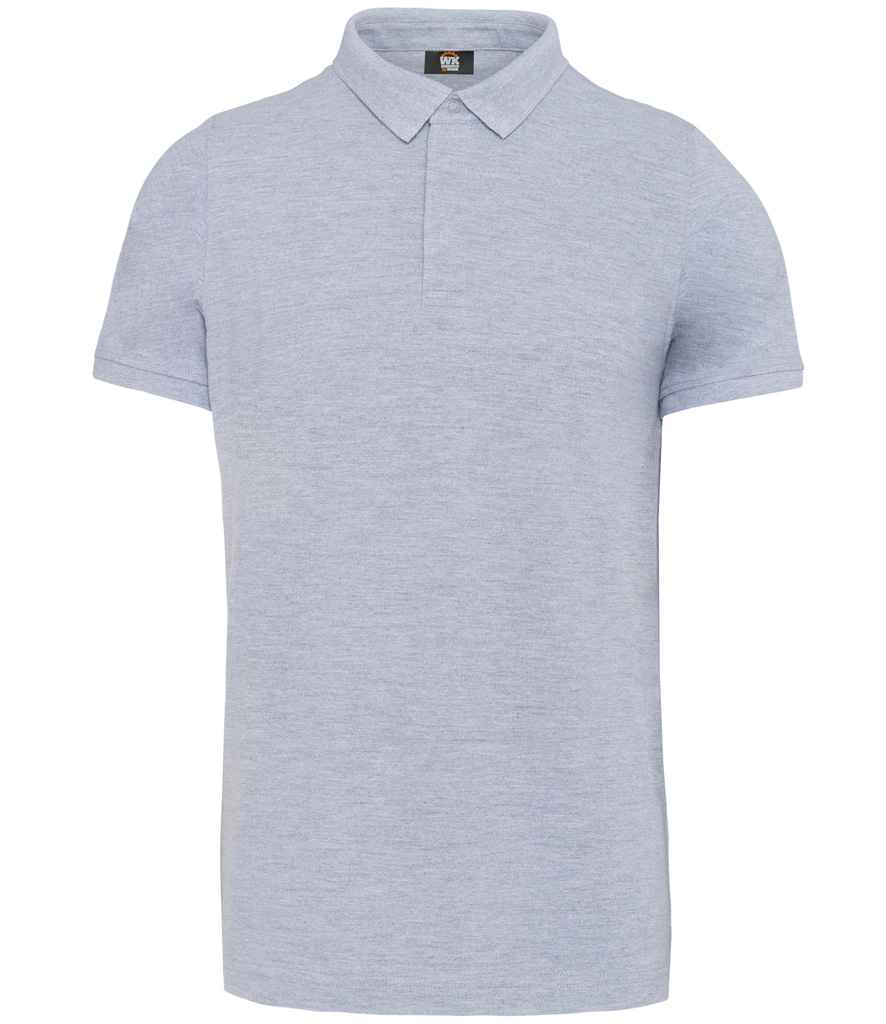 WK Designed to Work Stud Piqué Polo Shirt | Oxford Grey
