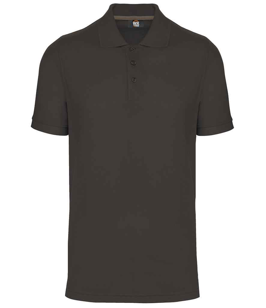 WK Designed to Work Anti-Bacterial Piqué Polo Shirt | Dark Grey