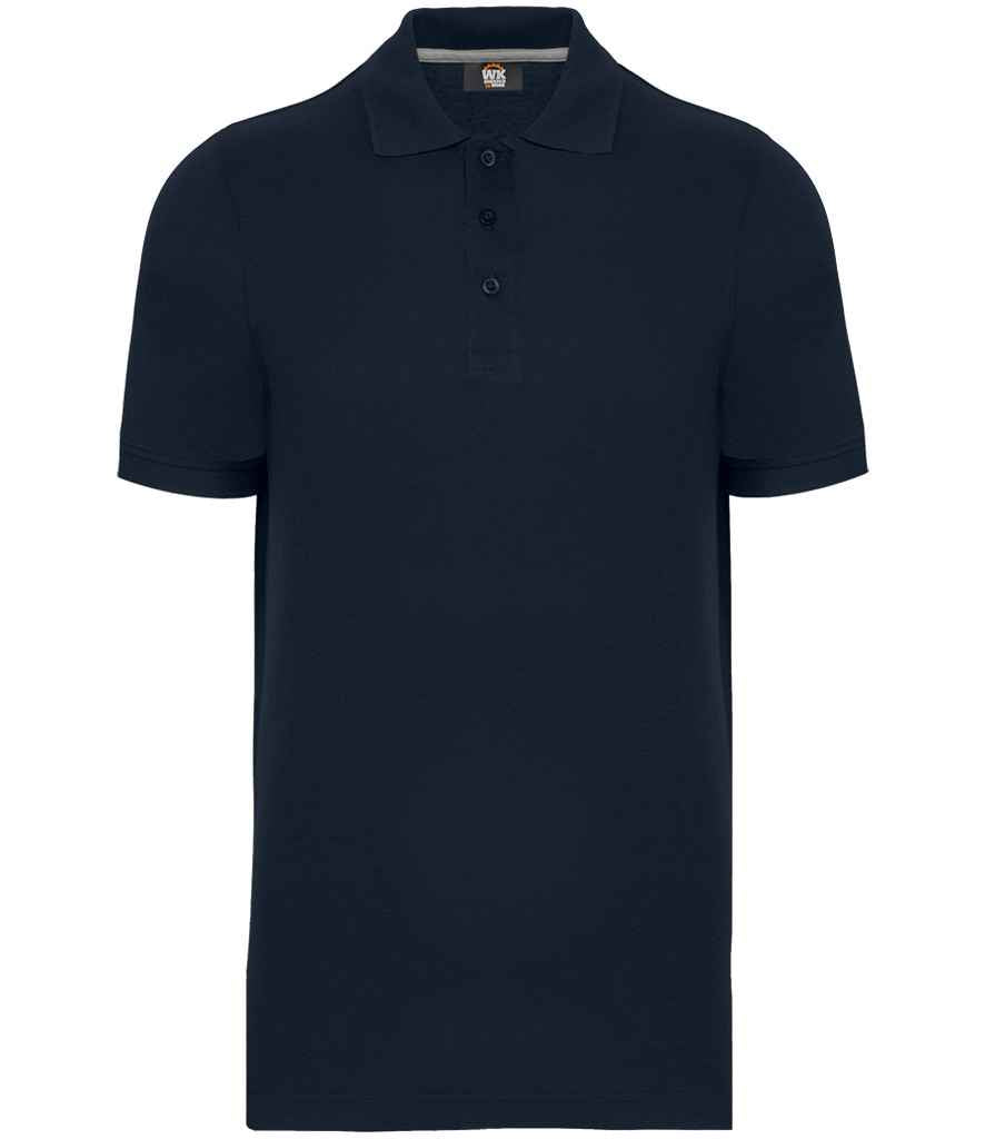 WK Designed to Work Anti-Bacterial Piqué Polo Shirt | Navy