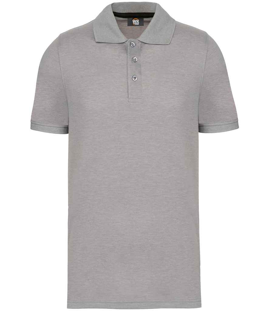 WK Designed to Work Anti-Bacterial Piqué Polo Shirt | Oxford Grey