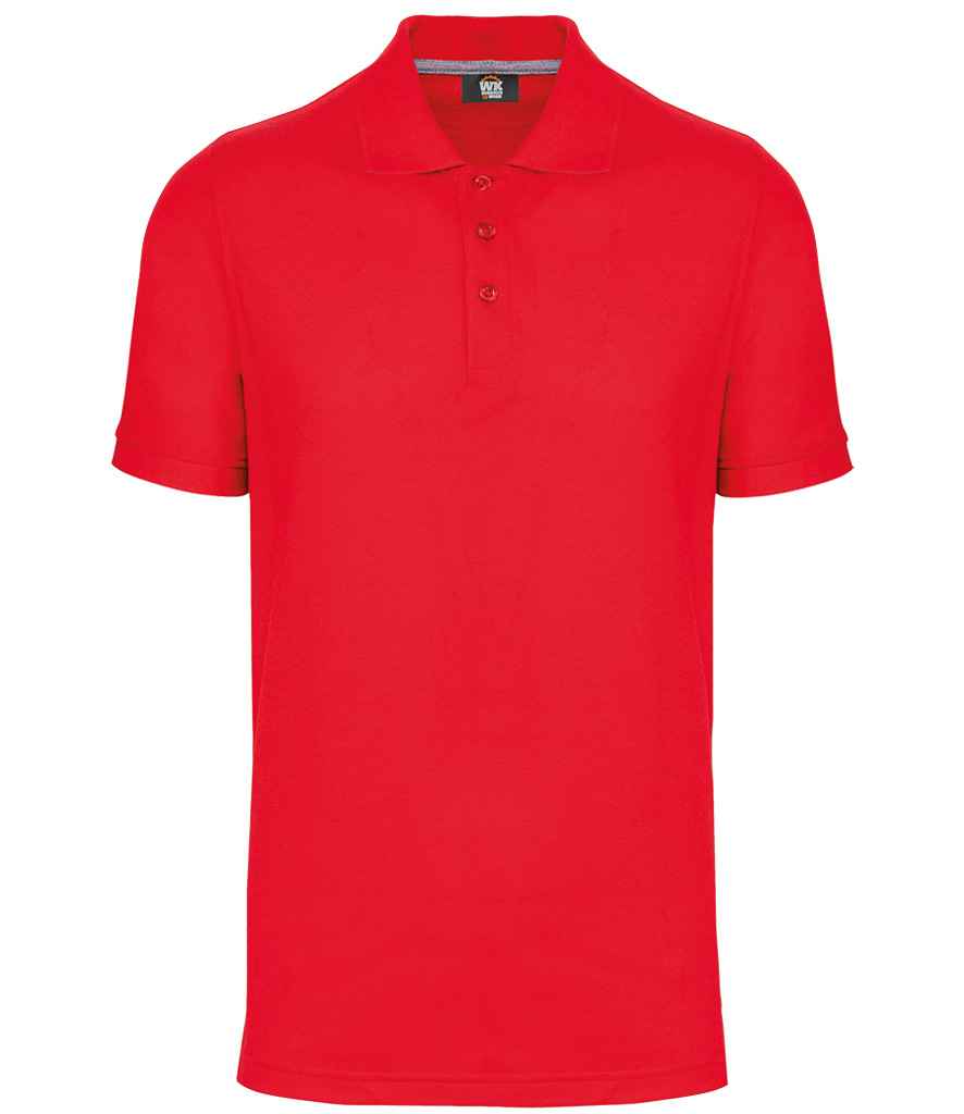 WK Designed to Work Anti-Bacterial Piqué Polo Shirt | Red