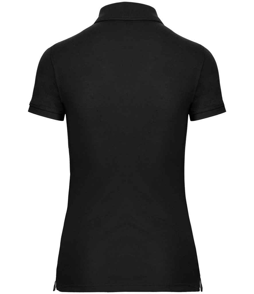 WK Designed to Work Ladies Anti-Bacterial Piqué Polo Shirt | Black