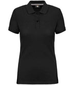 WK Designed to Work Ladies Anti-Bacterial Piqué Polo Shirt | Black