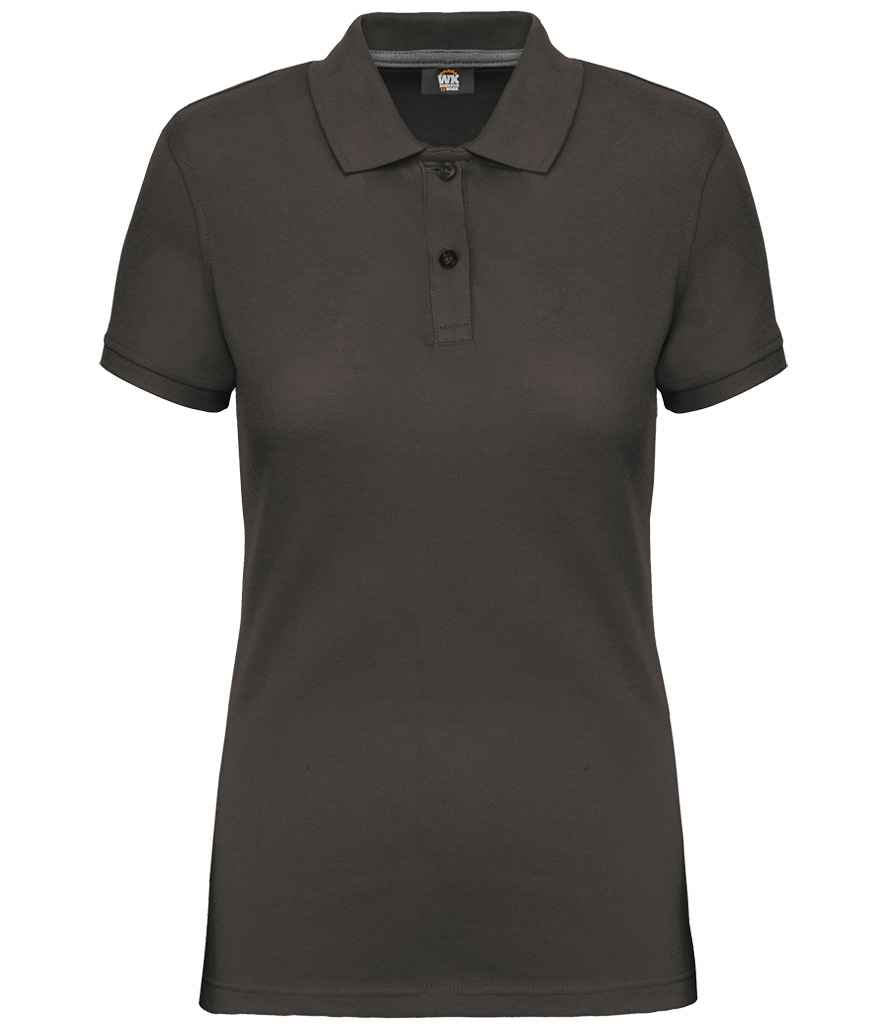 WK Designed to Work Ladies Anti-Bacterial Piqué Polo Shirt | Dark Grey