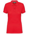 WK Designed to Work Ladies Anti-Bacterial Piqué Polo Shirt | Red