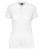 WK Designed to Work Ladies Anti-Bacterial Piqué Polo Shirt | White