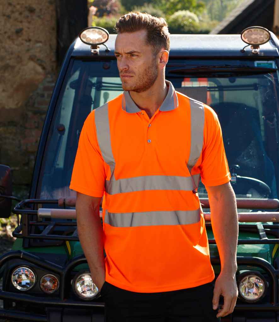 Warrior Hi-Vis Polo Shirt | Fluorescent Orange