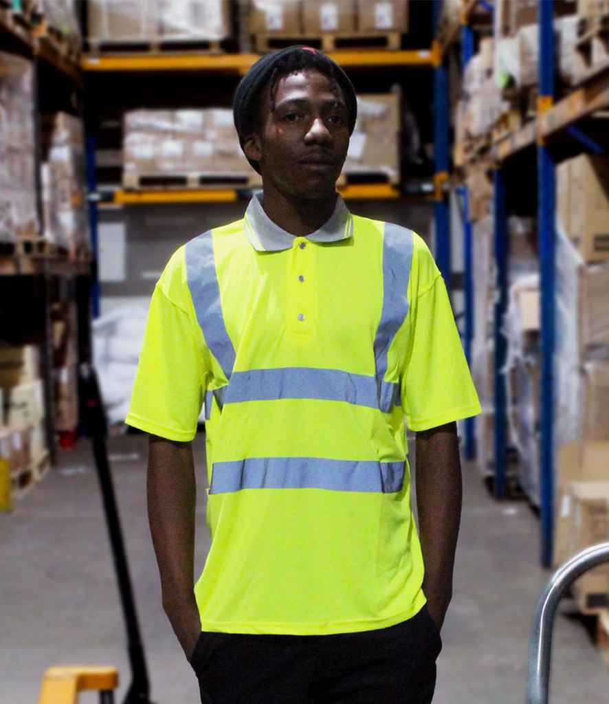Warrior Hi-Vis Polo Shirt | Fluorescent Yellow
