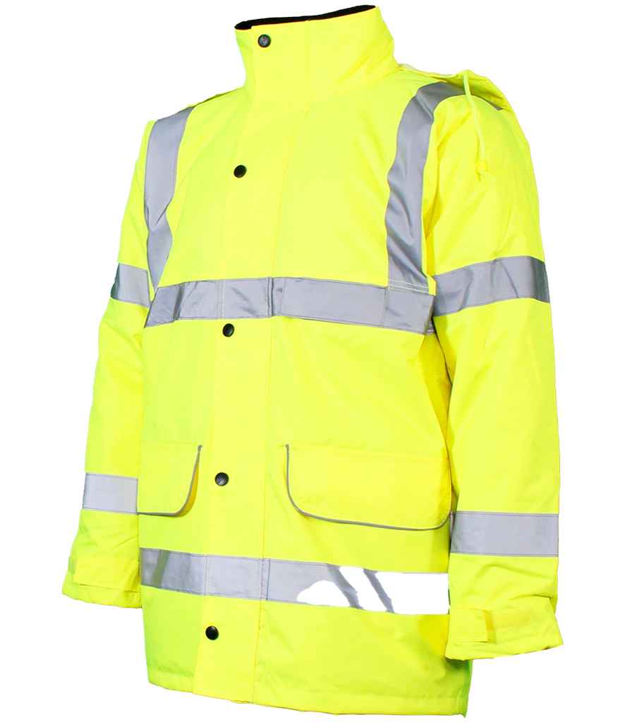 Warrior Hi-Vis Traffic Jacket | Fluorescent Yellow