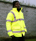 Warrior Hi-Vis Traffic Jacket | Fluorescent Yellow