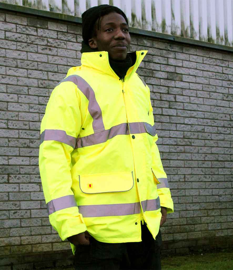 Warrior Hi-Vis Traffic Jacket | Fluorescent Yellow