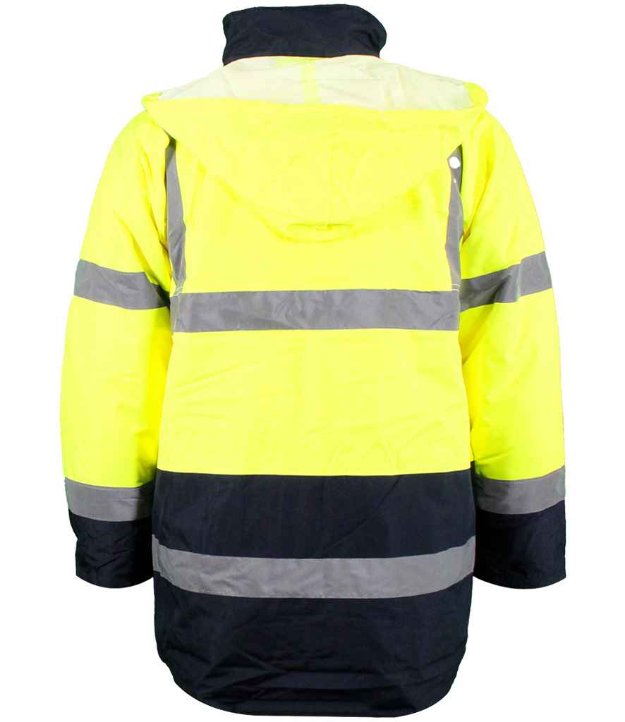 Warrior Hi-Vis Contrast Traffic Jacket | Fluorescent Yellow