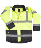 Warrior Hi-Vis Contrast Traffic Jacket | Fluorescent Yellow