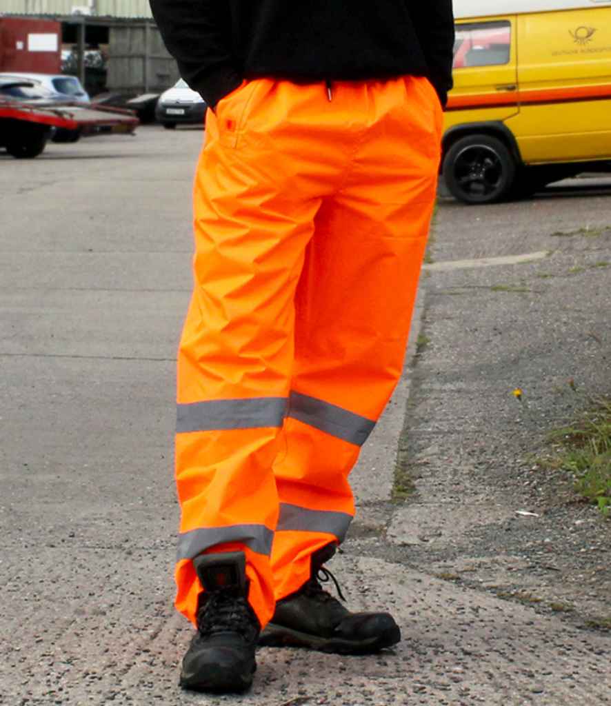 Warrior Hi-Vis Overtrousers | Fluorescent Orange