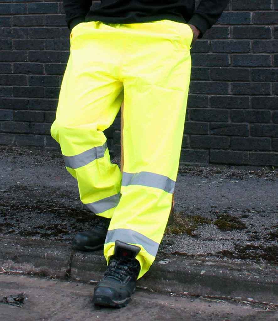 Warrior Hi-Vis Overtrousers | Fluorescent Yellow