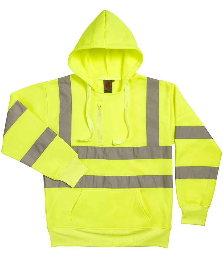 Warrior Hi-Vis Pull On Hoodie | Fluorescent Yellow