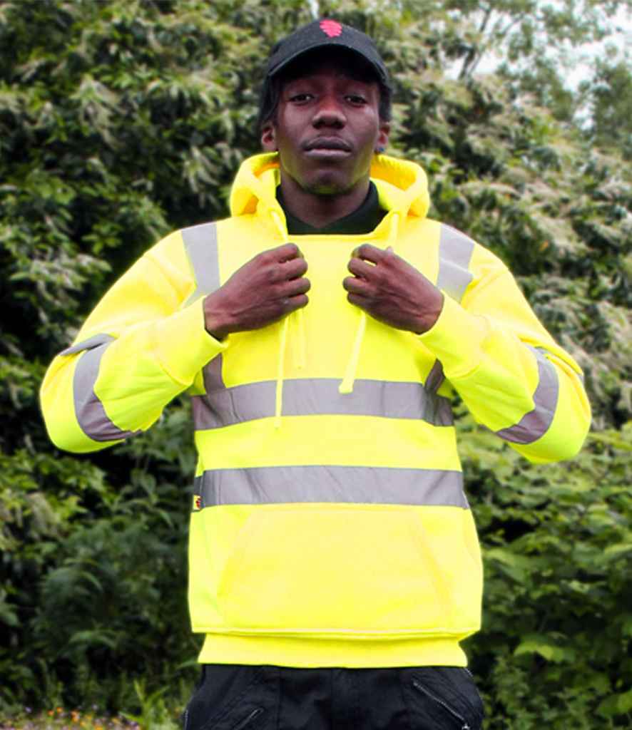 Warrior Hi-Vis Pull On Hoodie | Fluorescent Yellow