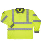 Warrior Hi-Vis Long Sleeve Polo Shirt | Yellow