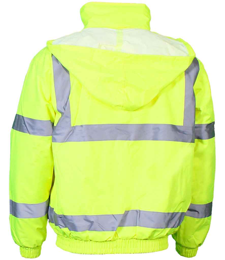 Warrior Hi-Vis Bomber Jacket | Fluorescent Yellow