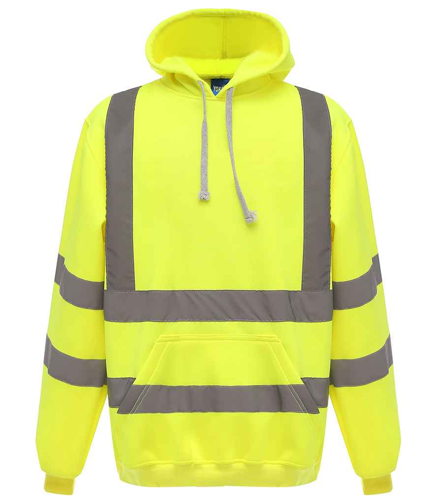 Yoko Hi-Vis Pull Over Hoodie | Yellow